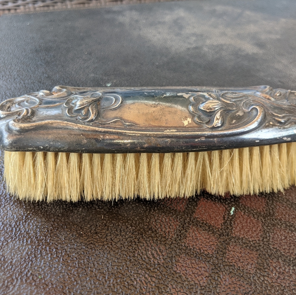 Antique 1900s Ladies Vanity Dresser Silver Brush